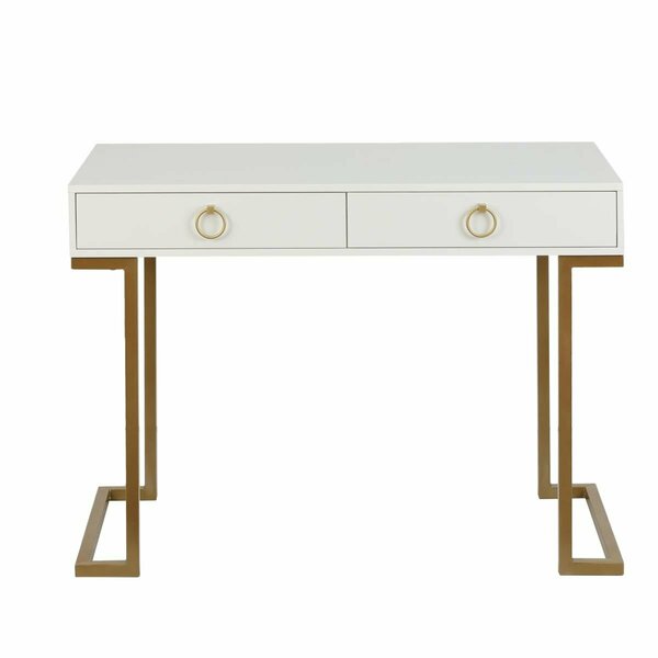 Procomfort White Wood & Metal Two Drawer Writing Desk PR3264998